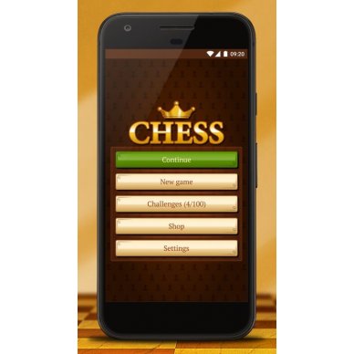 Aplikacja szachy - menu główne